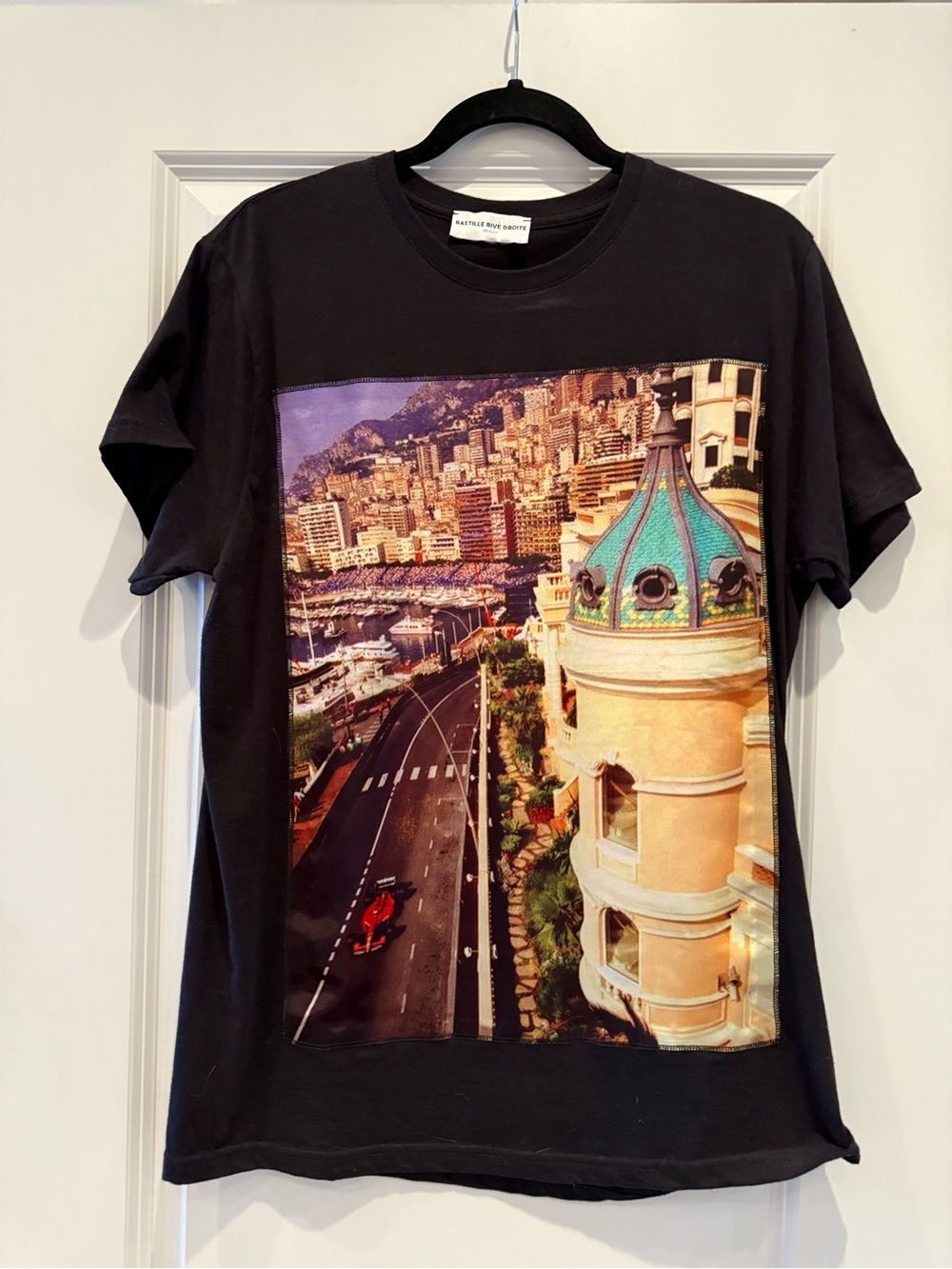 Bastille Rive Droite Venezia Men’s Tee with Ferrari Monaco Cityscape Print